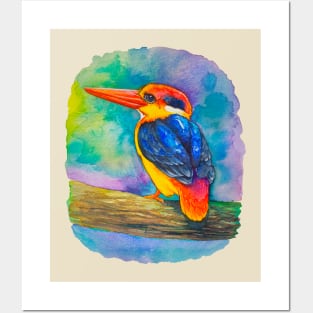 The watercolor bird Posters and Art